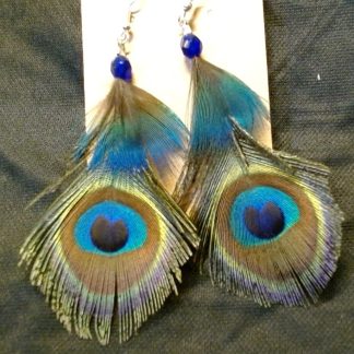 Small Peacock Feather (Trimmed) with Downy Feather Accent